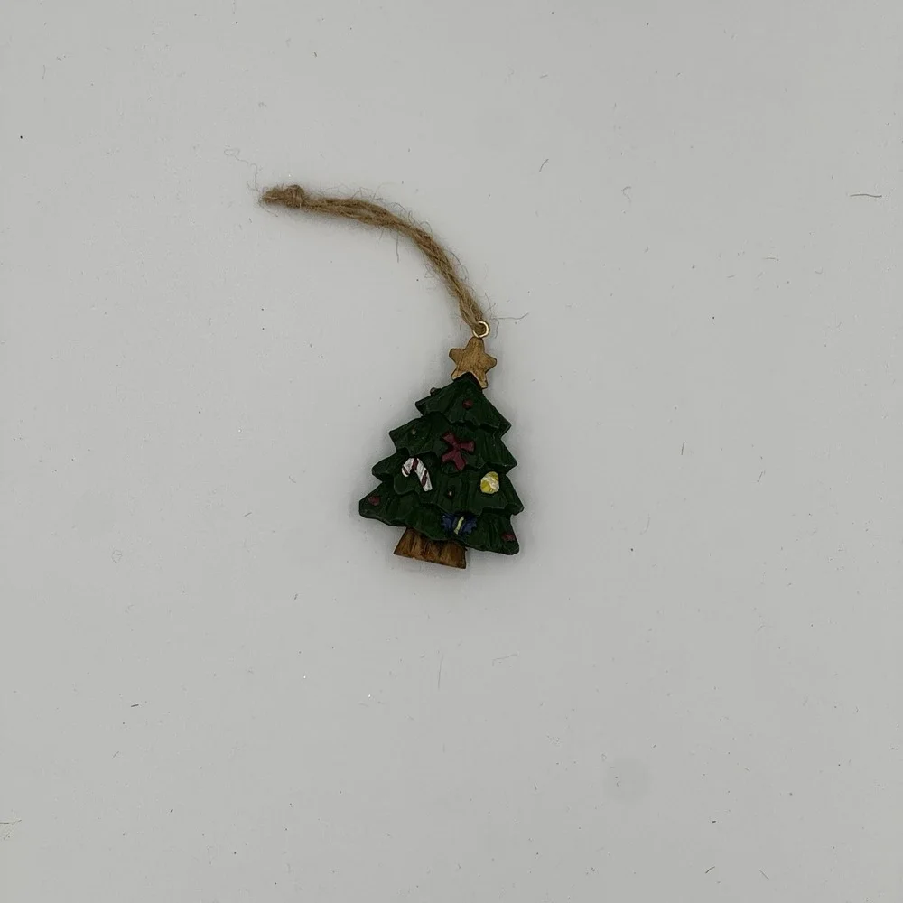 Miniature Resin Christmas Tree Ornament